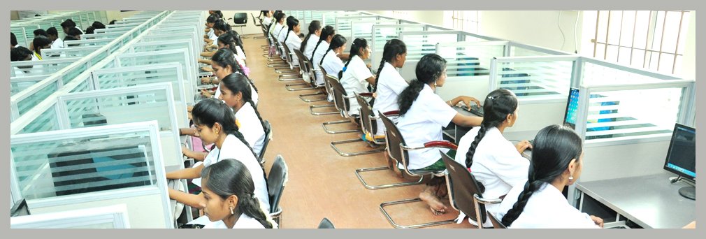 Sri Ganesh students using lab equipments in CISCO Lab